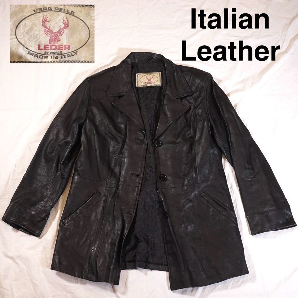 Vera Pelle Leder by Vinsen Leather Jacket Blazer Womens Medium Made in Italy